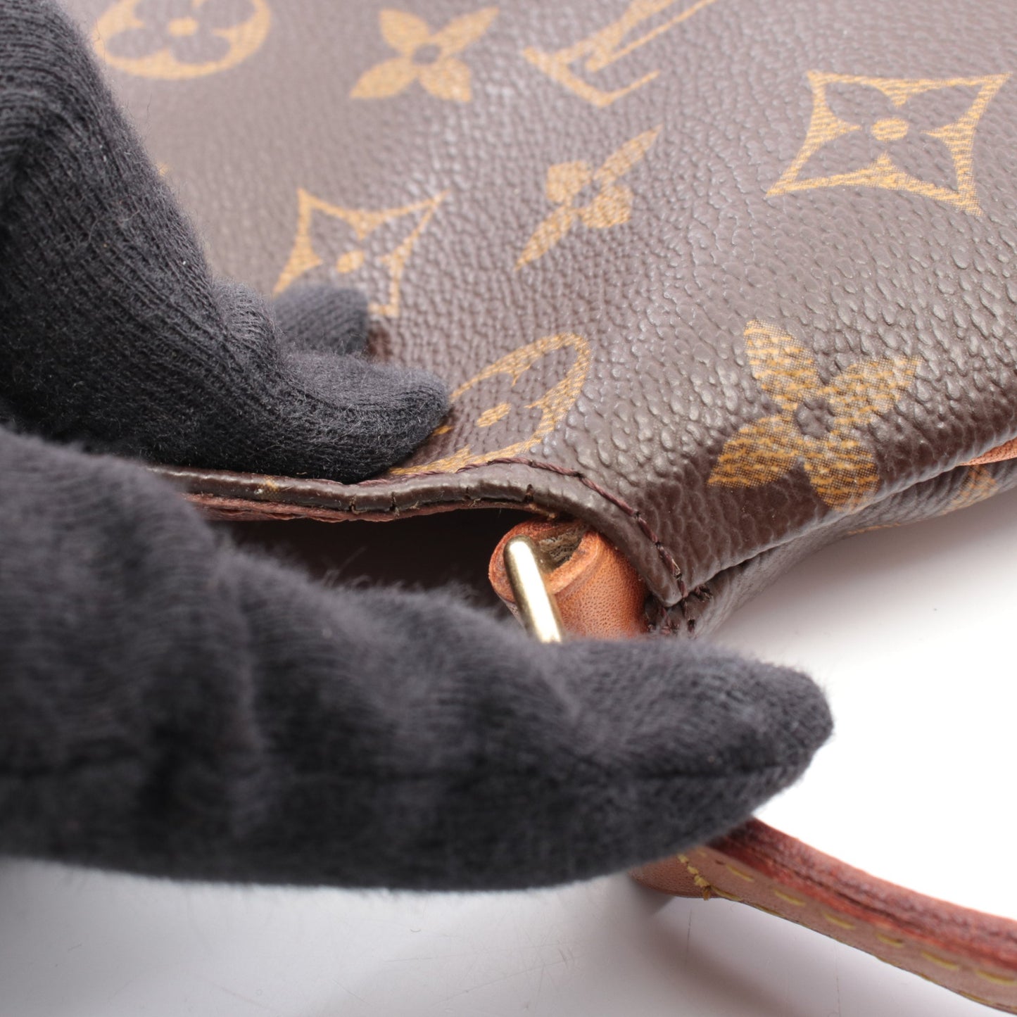 ミュゼットサルサ ショートストラップ モノグラム ショルダーバッグ PVC レザー ブラウン ルイヴィトン バッグ LOUIS VUITTON
