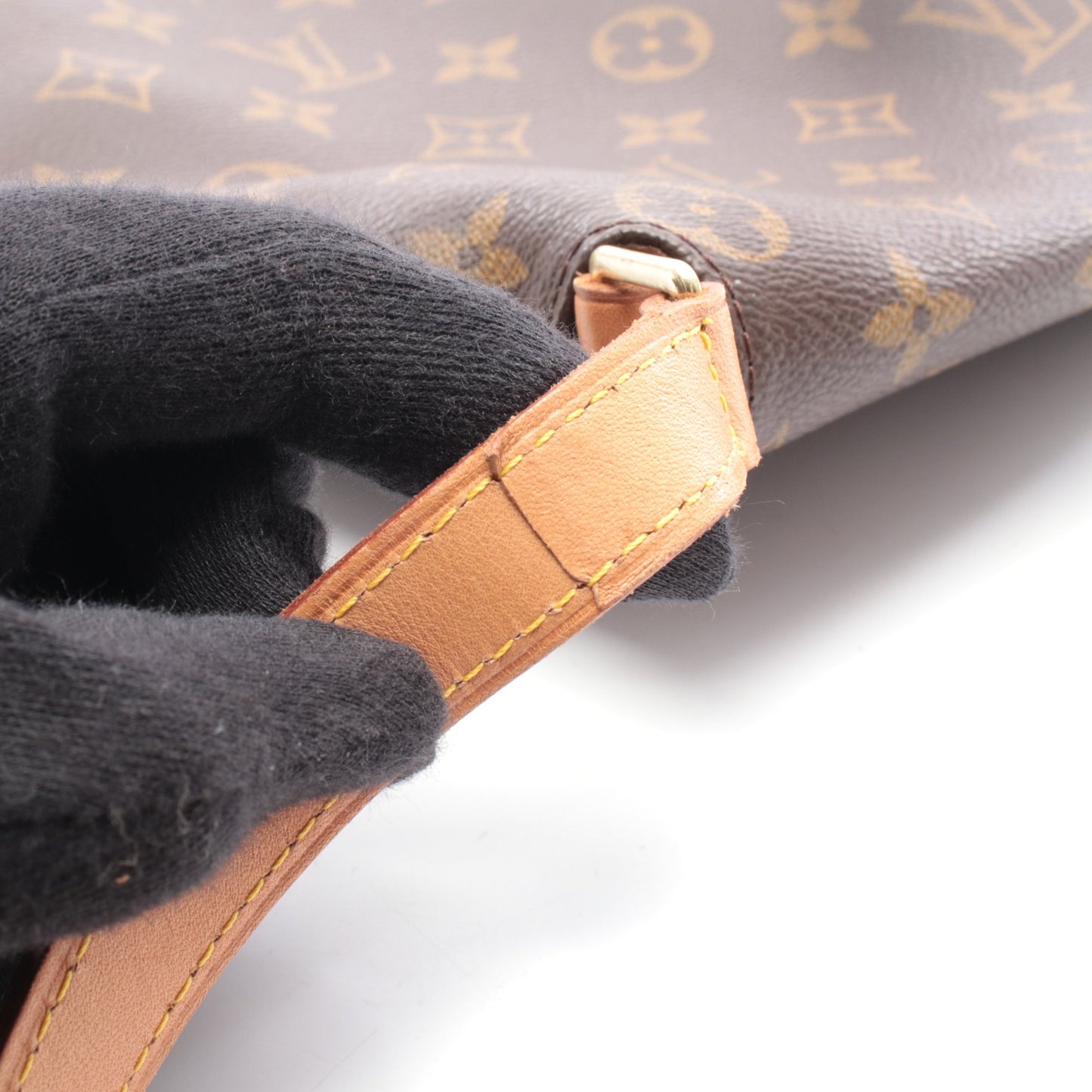 ミュゼットサルサ ショートストラップ モノグラム ショルダーバッグ PVC レザー ブラウン ルイヴィトン バッグ LOUIS VUITTON