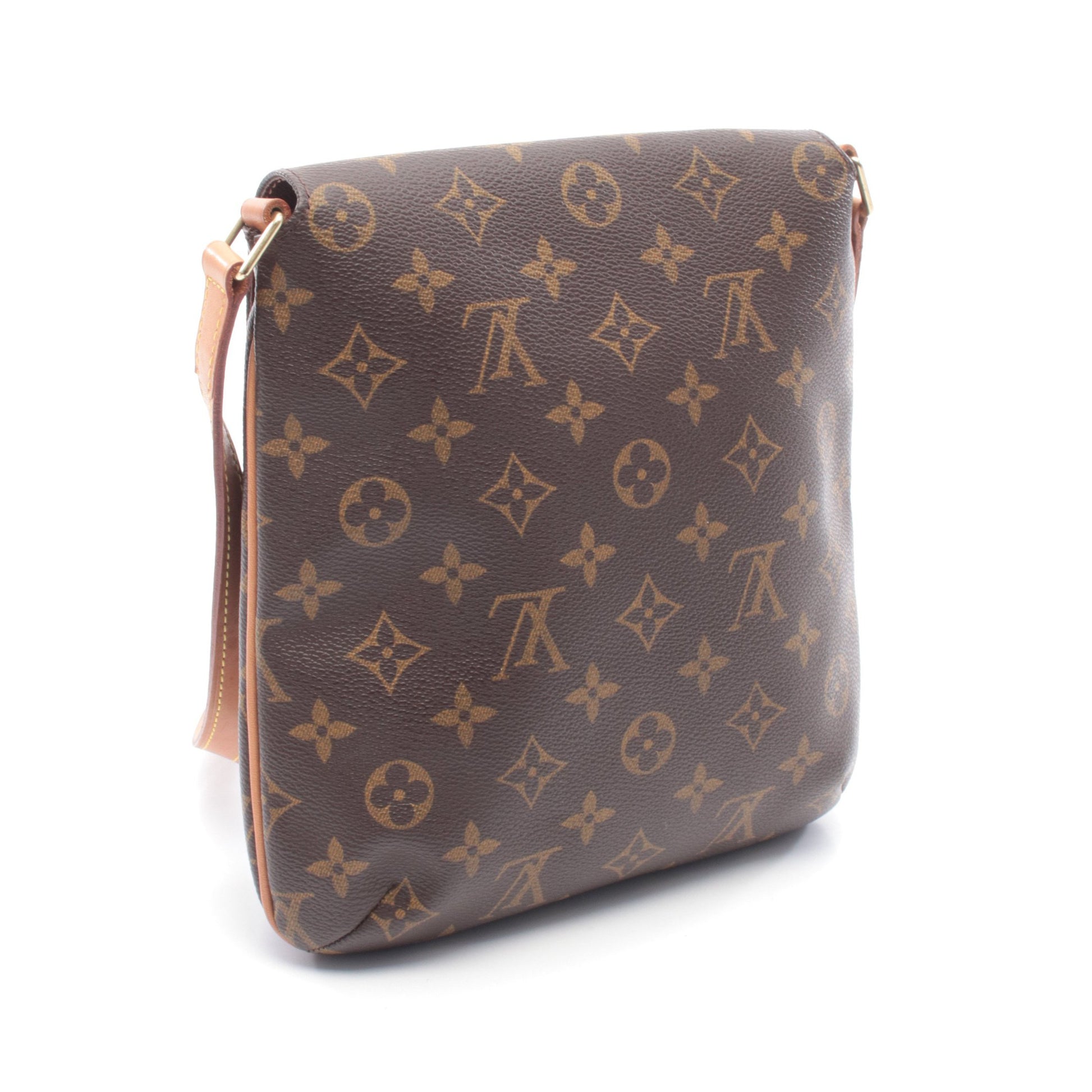 ミュゼットサルサ ショートストラップ モノグラム ショルダーバッグ PVC レザー ブラウン ルイヴィトン バッグ LOUIS VUITTON