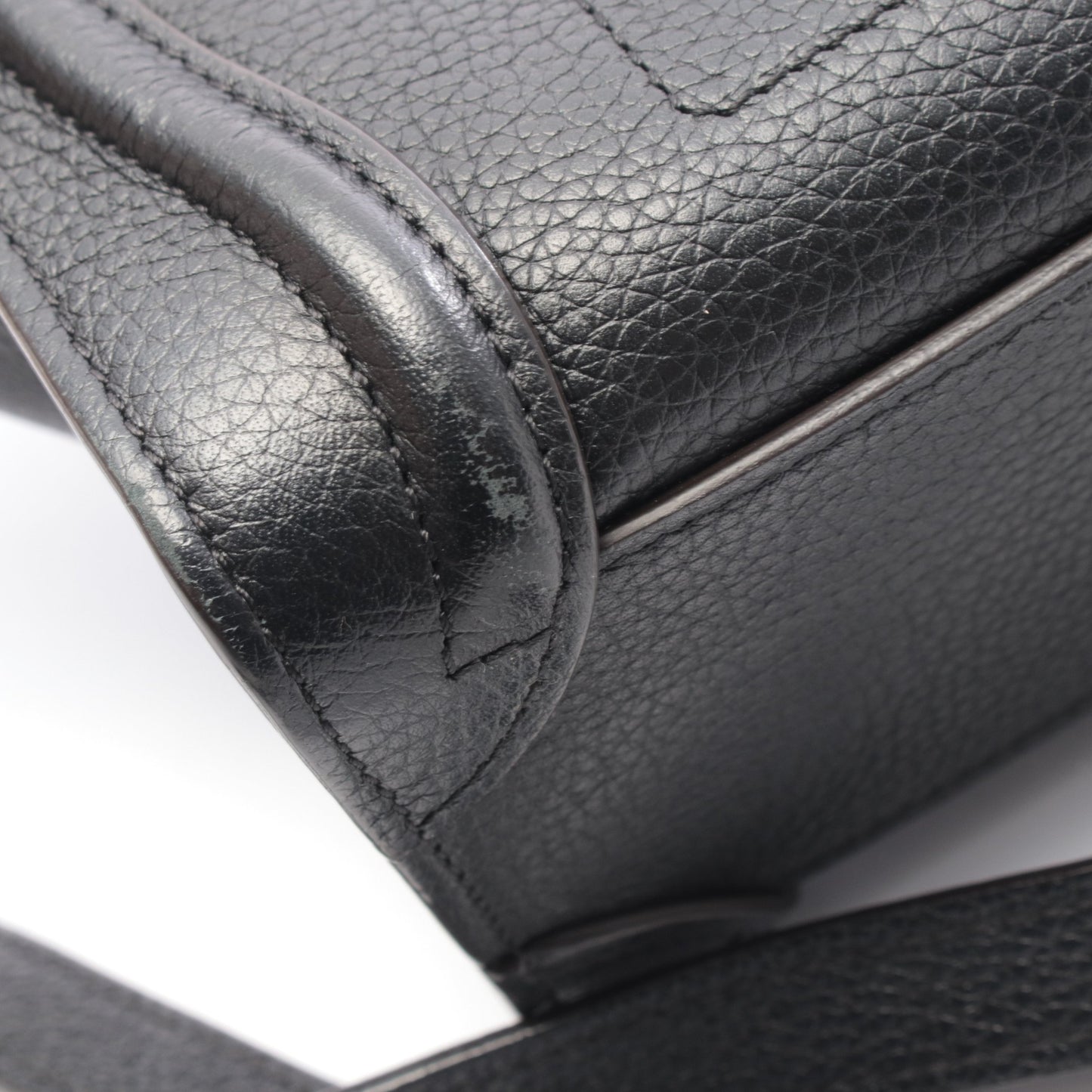 ラゲージ ナノショッパー ハンドバッグ レザー ブラック 2WAY セリーヌ バッグ CELINE
