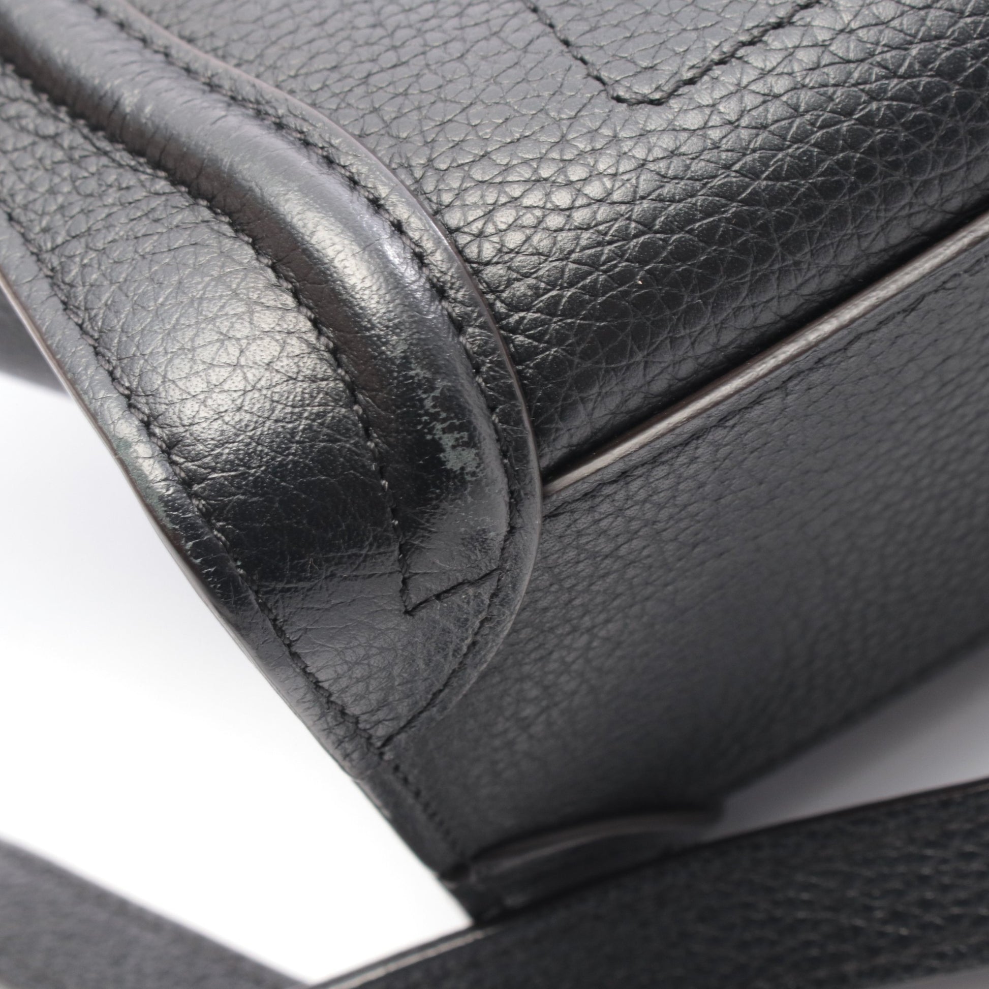ラゲージ ナノショッパー ハンドバッグ レザー ブラック 2WAY セリーヌ バッグ CELINE