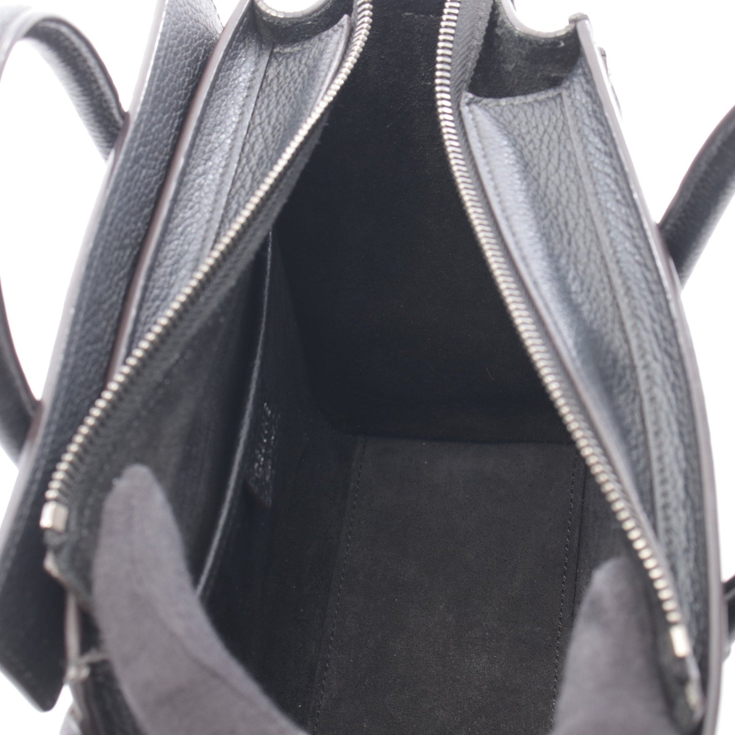 ラゲージ ナノショッパー ハンドバッグ レザー ブラック 2WAY セリーヌ バッグ CELINE