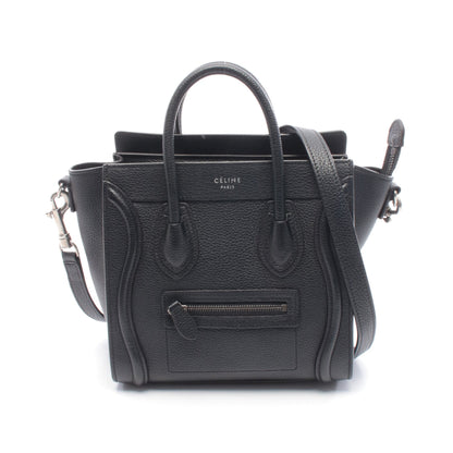 ラゲージ ナノショッパー ハンドバッグ レザー ブラック 2WAY セリーヌ バッグ CELINE