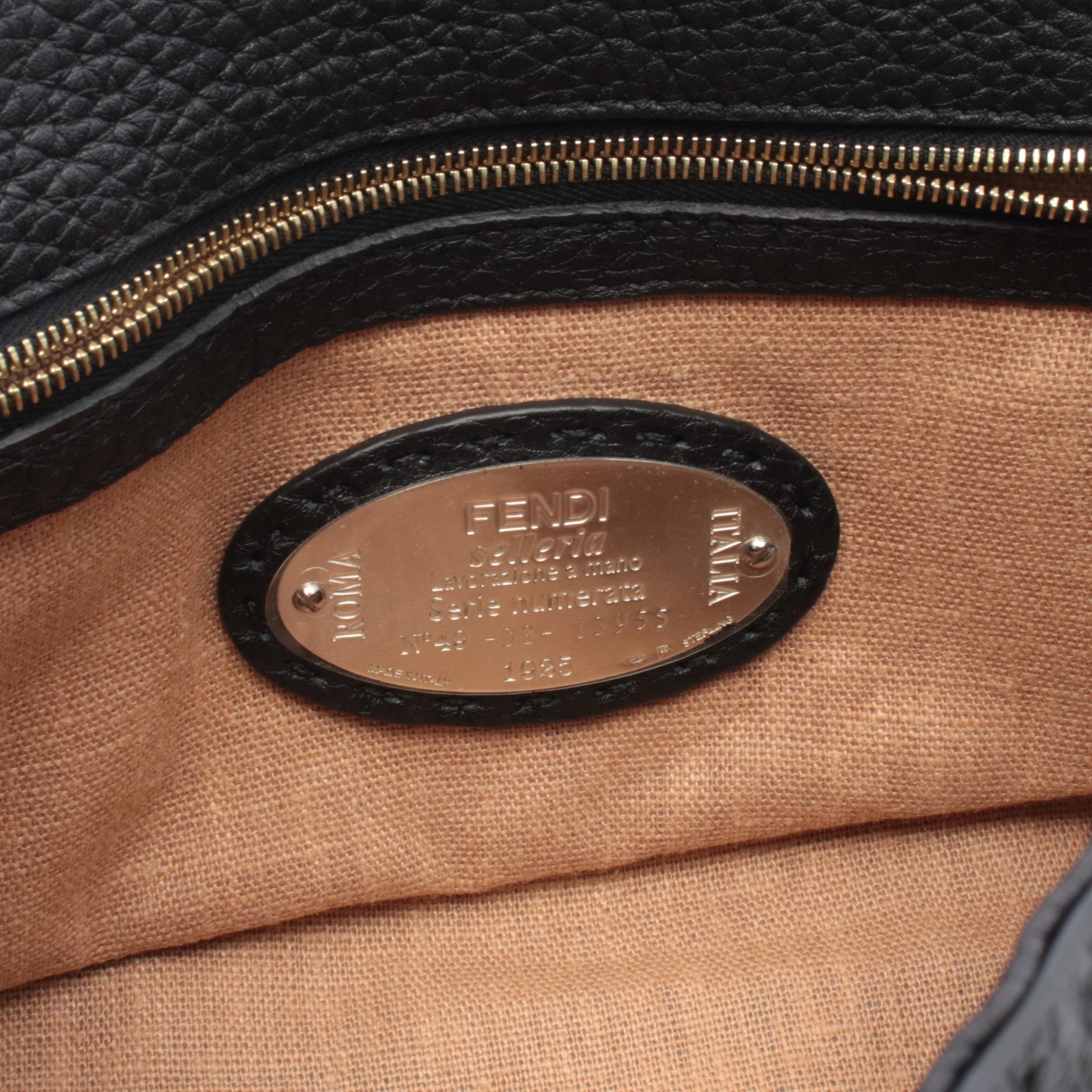 セレリア ミニリンダ ハンドバッグ レザー ブラック ブラウン フェンディ バッグ FENDI