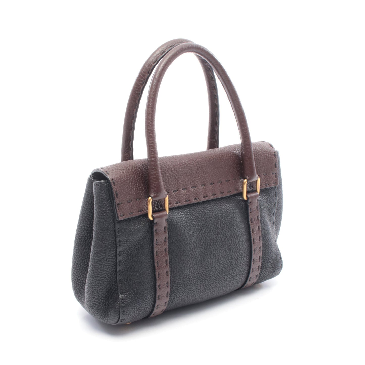 セレリア ミニリンダ ハンドバッグ レザー ブラック ブラウン フェンディ バッグ FENDI