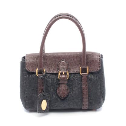 セレリア ミニリンダ ハンドバッグ レザー ブラック ブラウン フェンディ バッグ FENDI