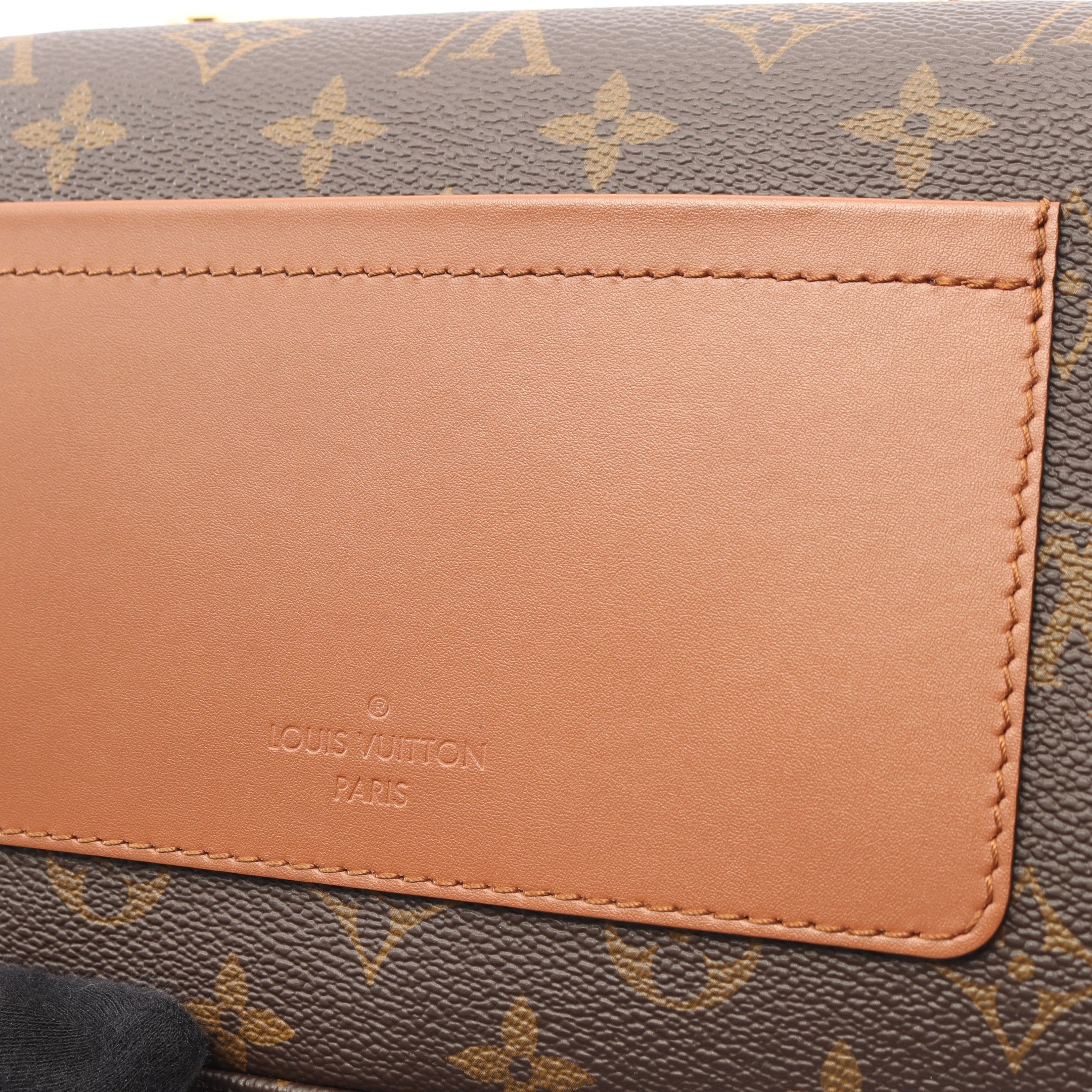 マルソー モノグラム キャラメル チェーンショルダーバッグ PVC レザー