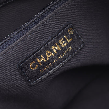 マトラッセ チェーンショルダーバッグ ラムスキン ネイビー ゴールド金具 シャネル バッグ CHANEL