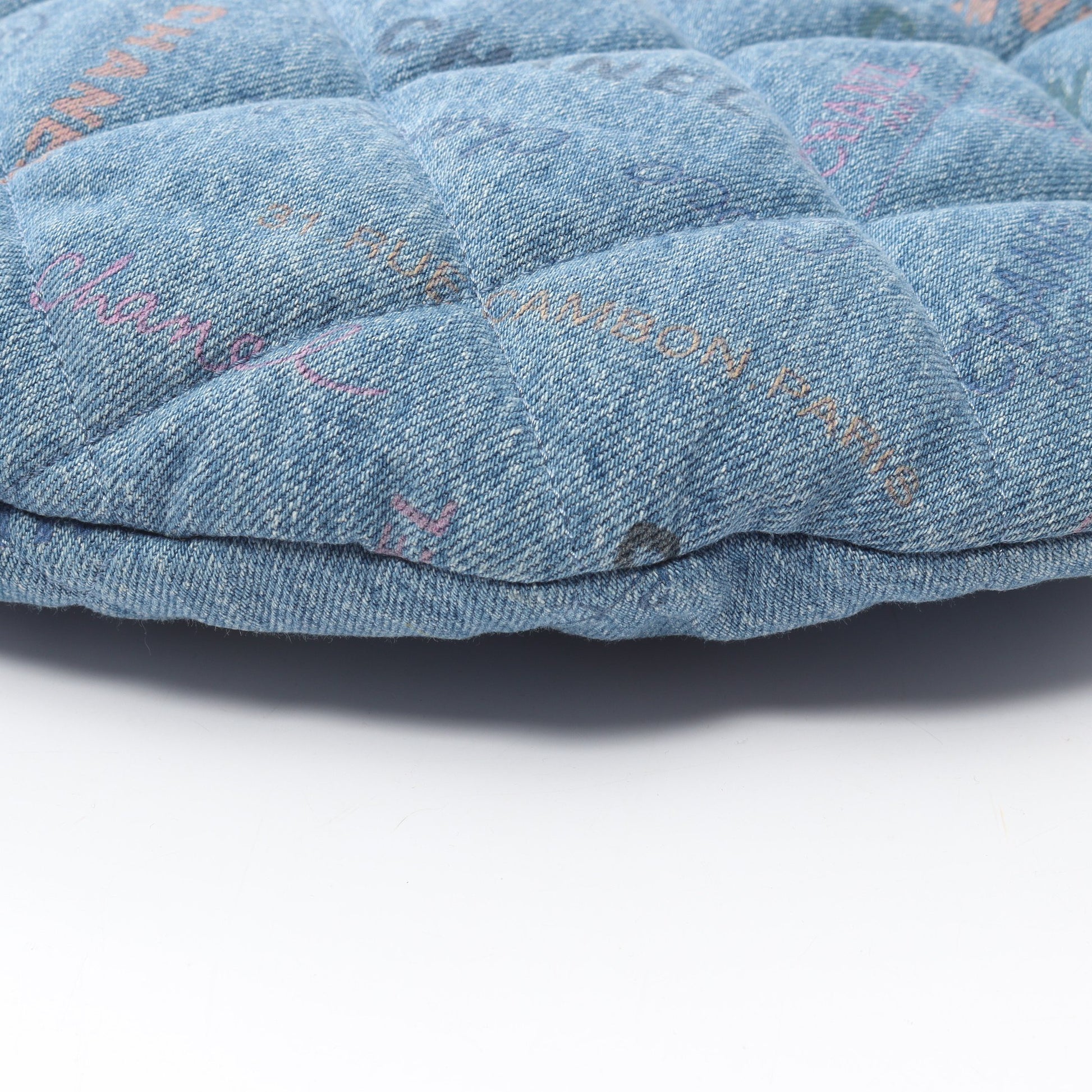 マトラッセ ホーボー ワンショルダーバッグ デニム ブルー マルチカラー ゴールド金具 シャネル バッグ CHANEL