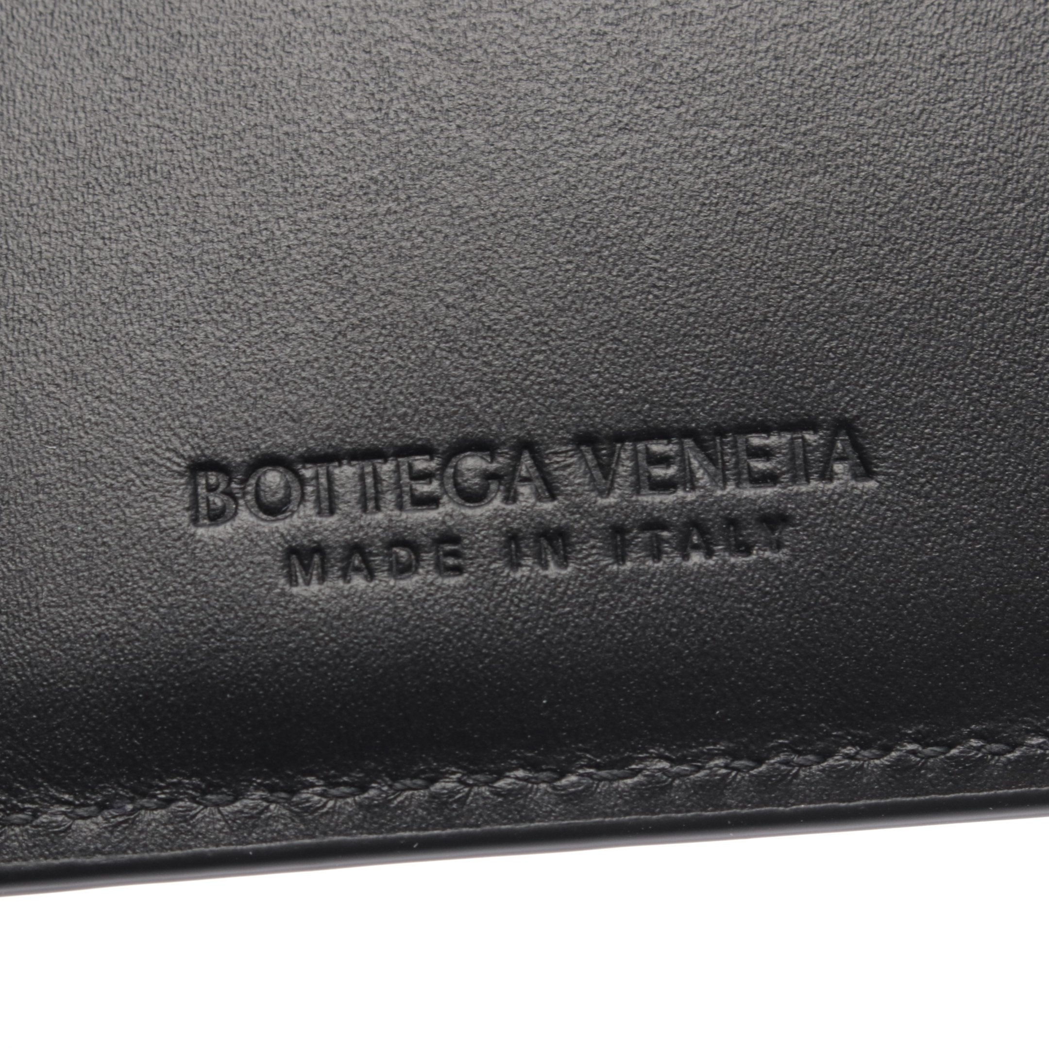 ボッテガヴェネタ キーポーチ イントレチャート ケース 小銭入れ キーリング ブラック 131232 V0016 BOTTEGA VENETA ABランク 中古 イントレチャート キーポーチ コインケース レザー ブラック
