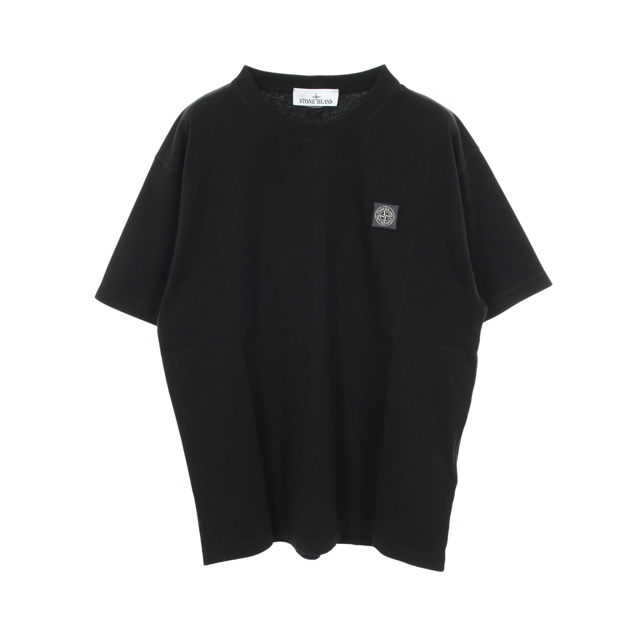 コンパスパッチ 半袖Tシャツ コットン ブラック ストーンアイランド
