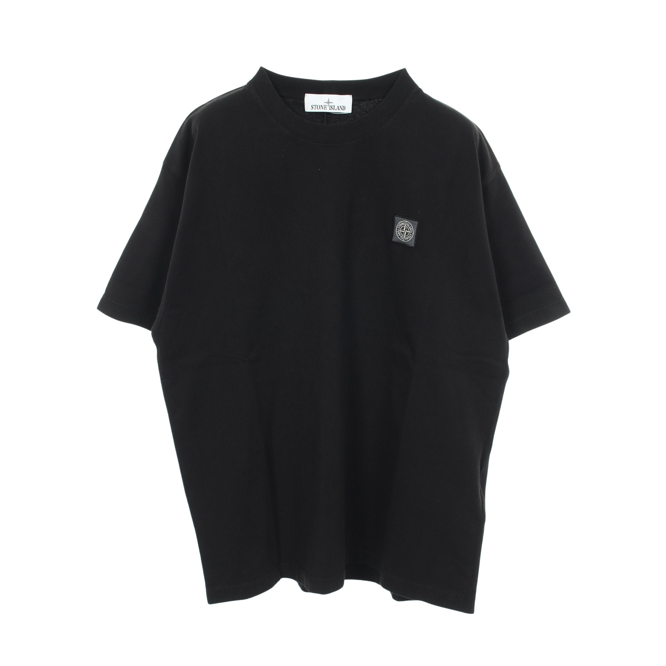 コンパスパッチ 半袖Tシャツ コットン ブラック ストーンアイランド