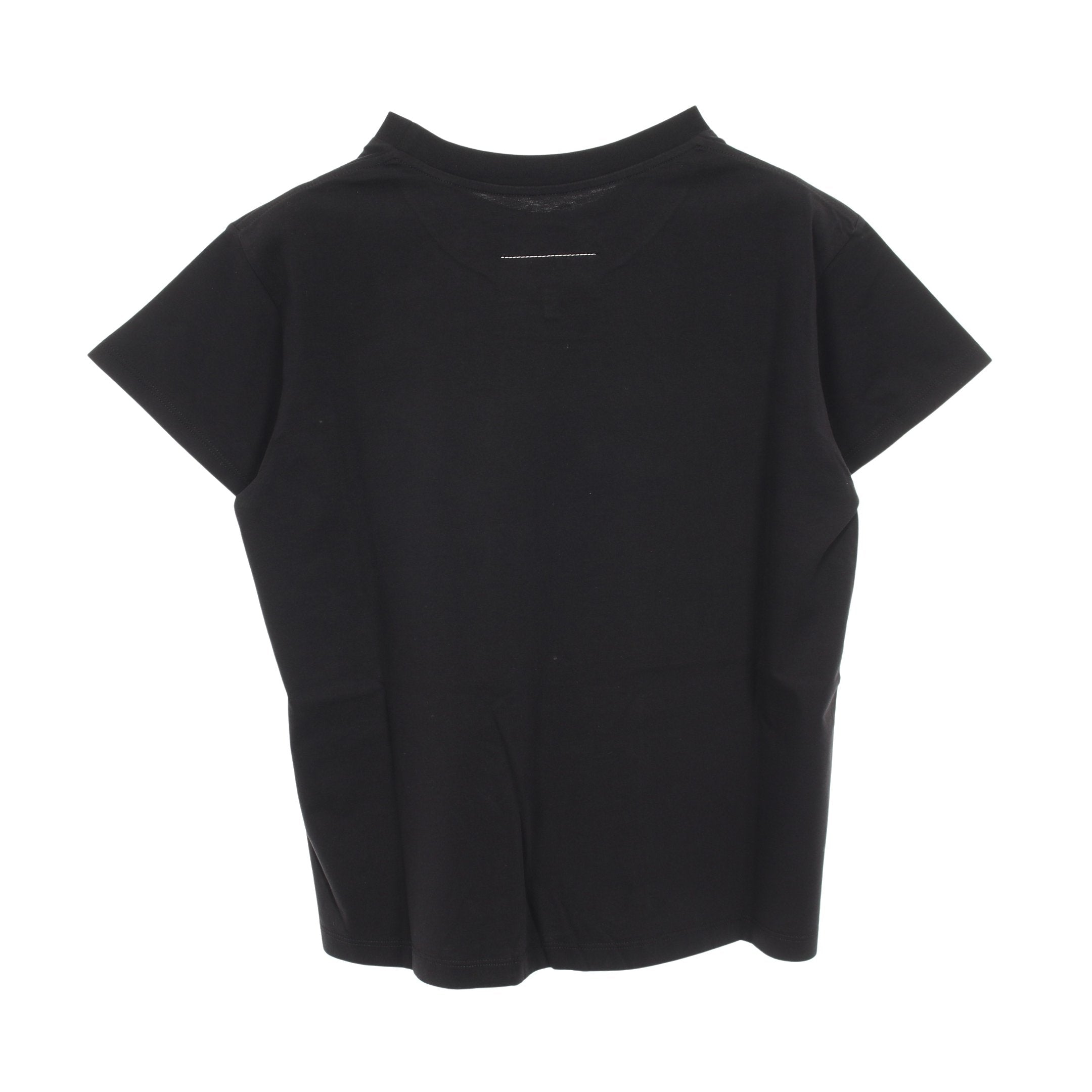 エムエムシックス MM6 テープドラベル ナンバリングロゴ 半袖Tシャツ 衣料品 トップス コットン レディース ブラック系 S62GD0210M20115900M 【新品】 テープドラベル ナンバリングロゴ 半袖Tシャツ コットン ブラック