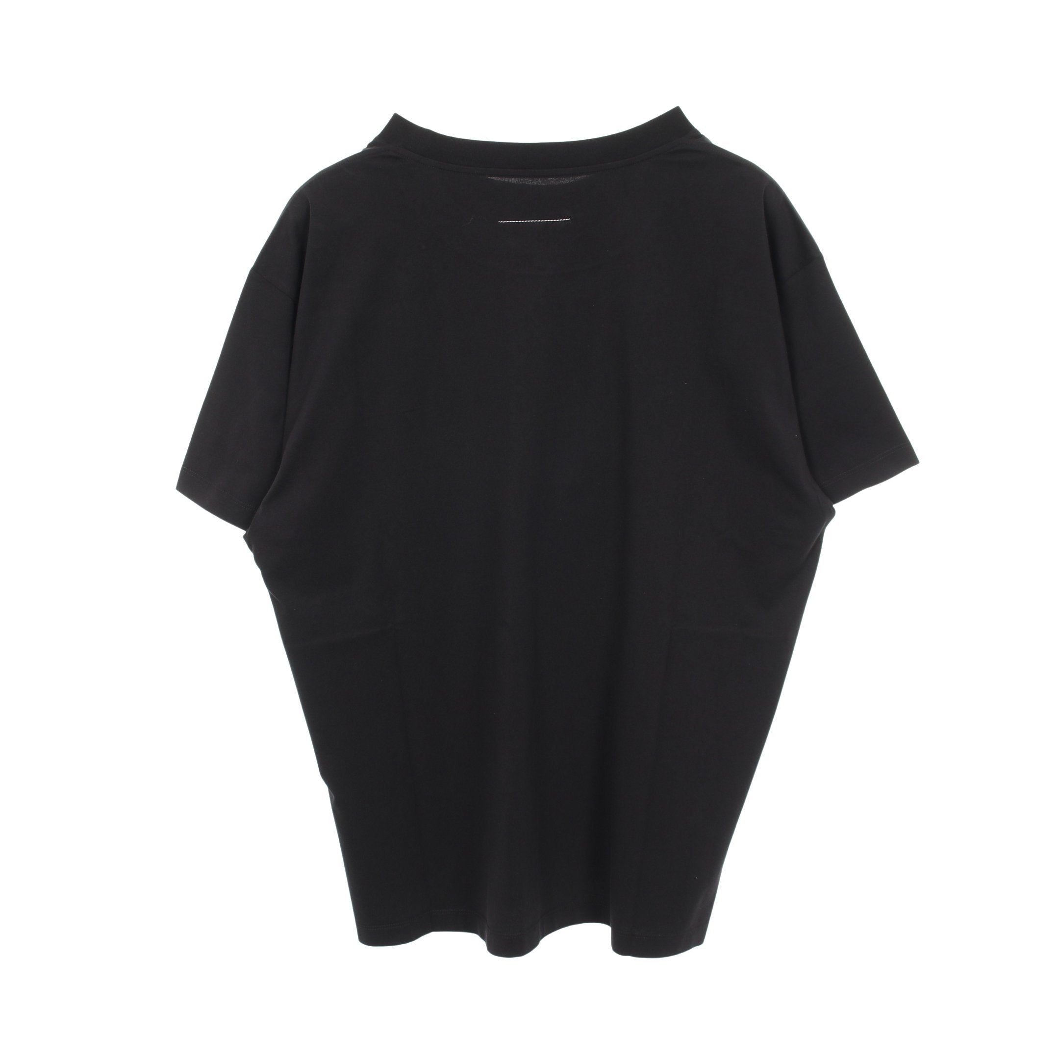 ナンバリングロゴ 半袖Tシャツ コットン ブラック エムエムシックス