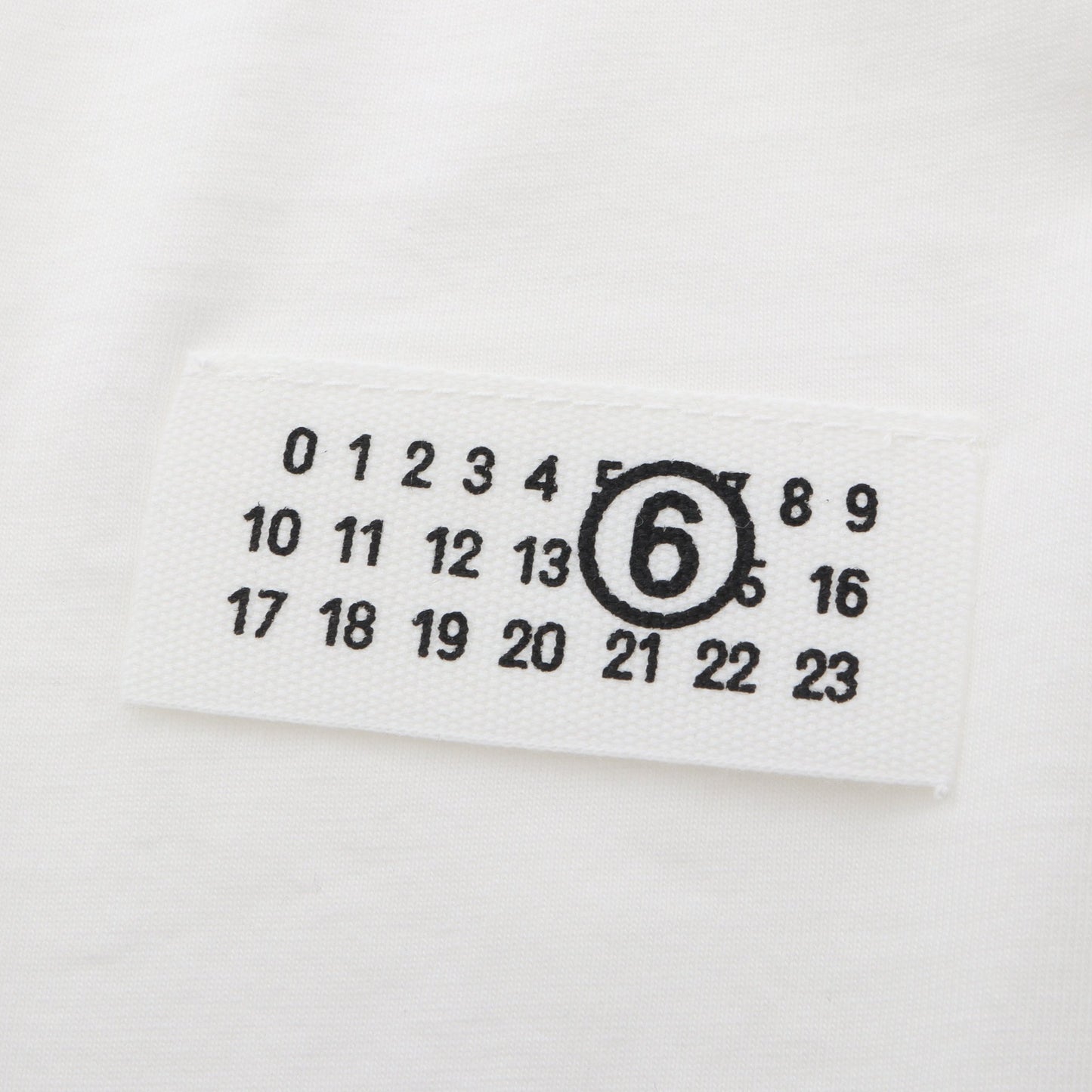 ナンバリングロゴ 半袖Tシャツ コットン ホワイト エムエムシックスメゾンマルジェラ トップス MM6 MAISON MARGIELA