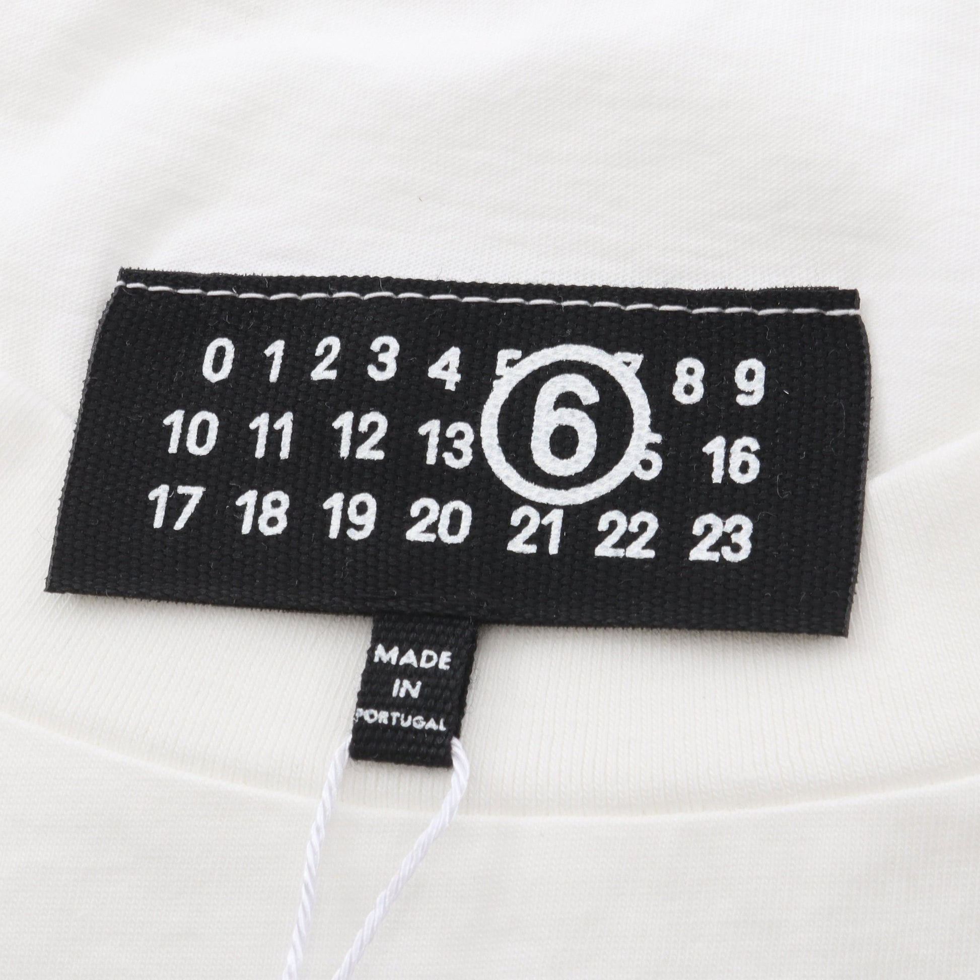 ナンバリングロゴ 半袖Tシャツ コットン ホワイト エムエムシックスメゾンマルジェラ トップス MM6 MAISON MARGIELA