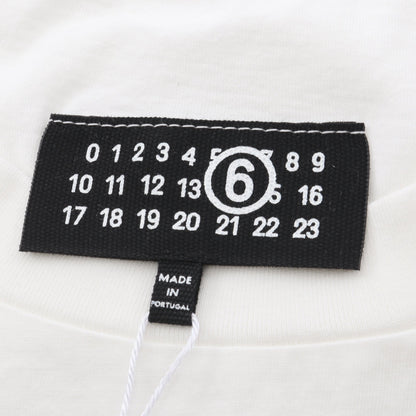 ナンバリングロゴ 半袖Tシャツ コットン ホワイト エムエムシックスメゾンマルジェラ トップス MM6 MAISON MARGIELA