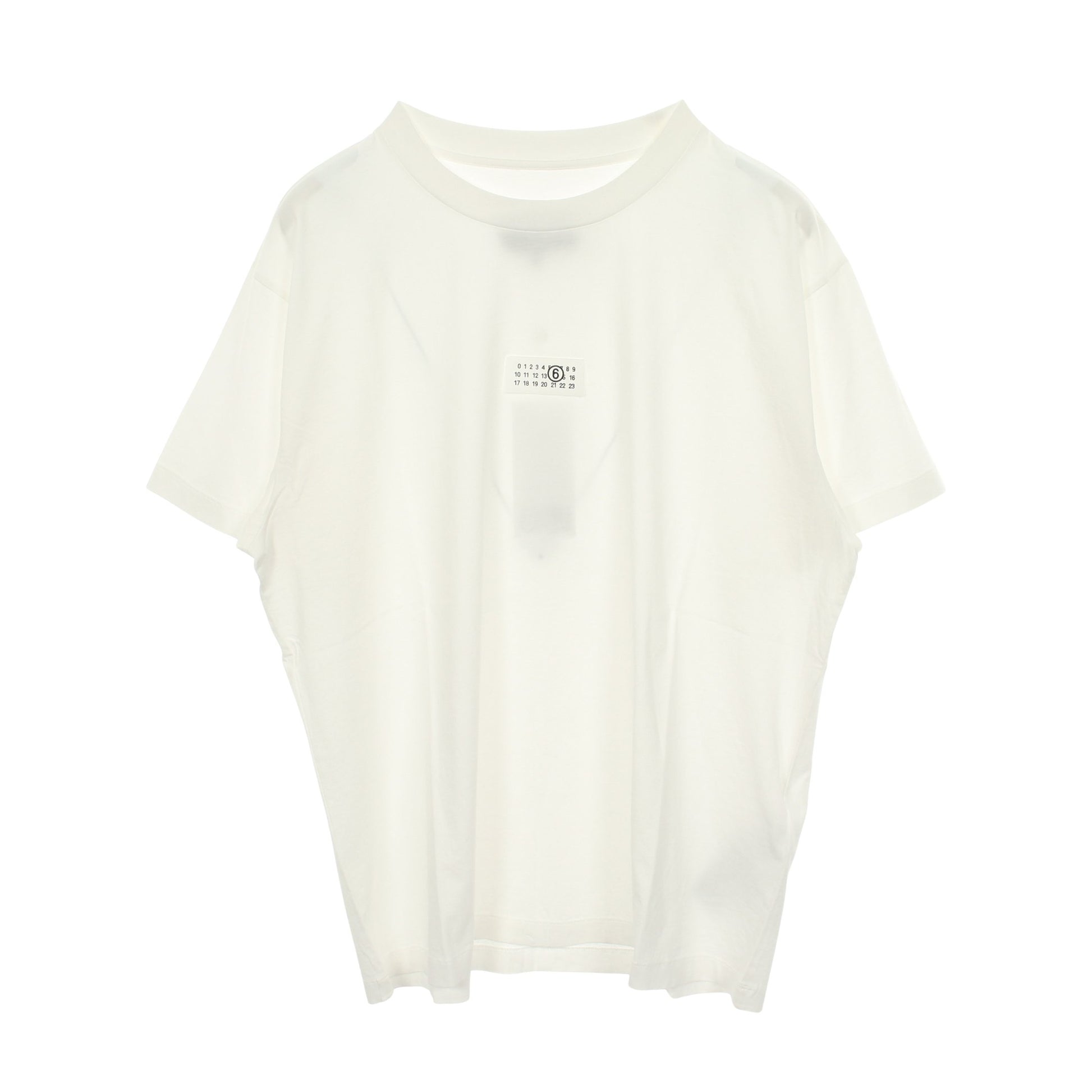 ナンバリングロゴ 半袖Tシャツ コットン ホワイト エムエムシックスメゾンマルジェラ トップス MM6 MAISON MARGIELA