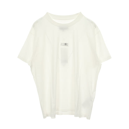 ナンバリングロゴ 半袖Tシャツ コットン ホワイト エムエムシックスメゾンマルジェラ トップス MM6 MAISON MARGIELA