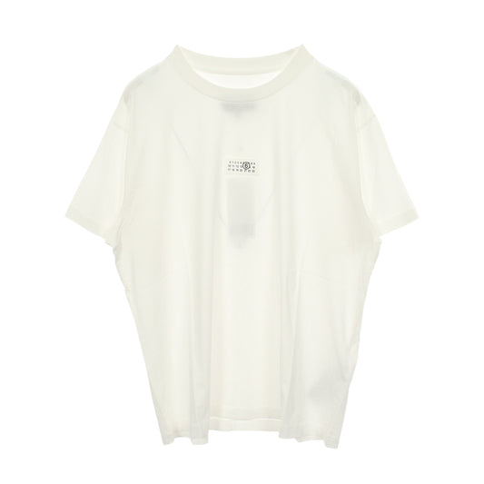 ナンバリングロゴ 半袖Tシャツ コットン ホワイト エムエムシックスメゾンマルジェラ トップス MM6 MAISON MARGIELA