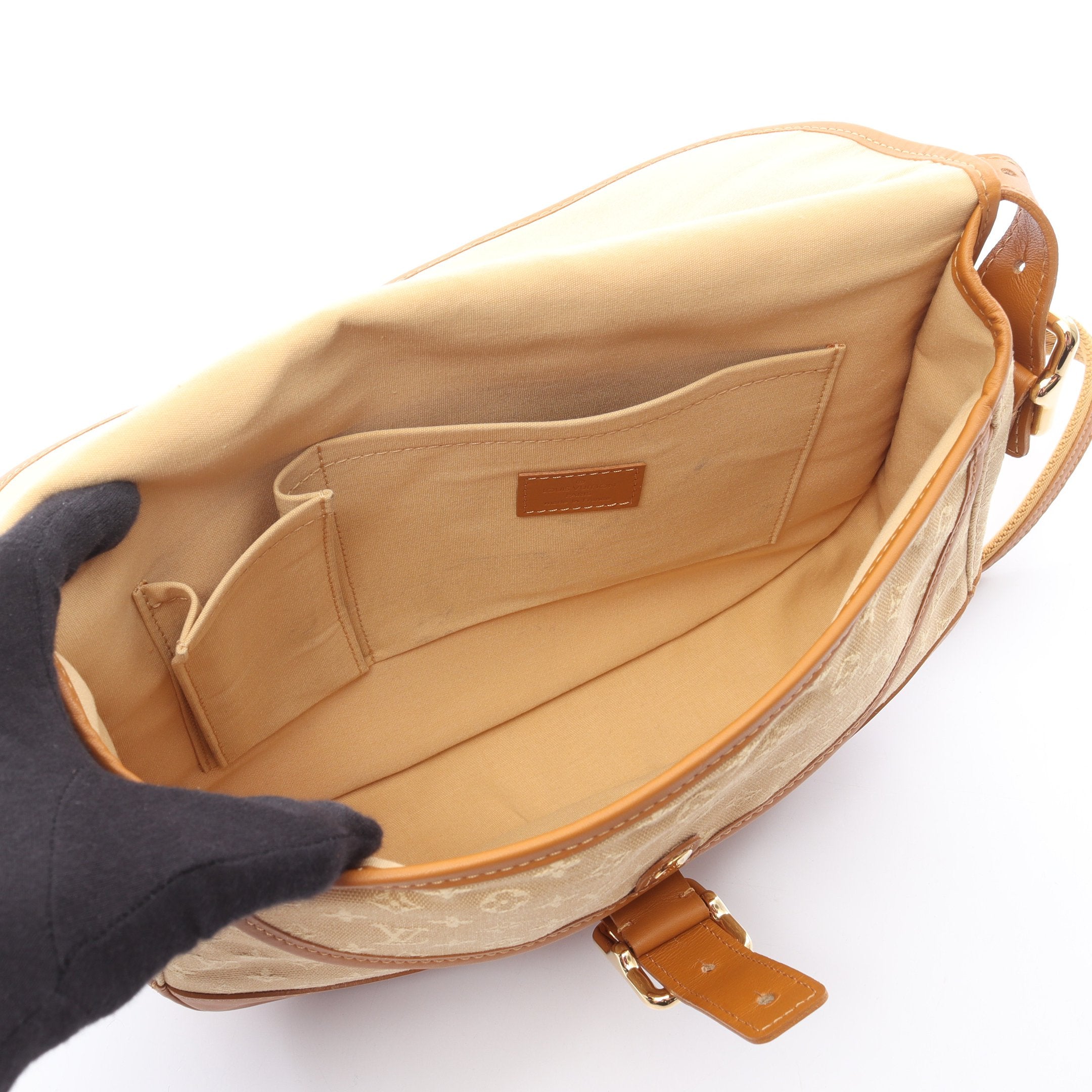 ベランジェール モノグラムミニ ショルダーバッグ キャンバス レザー