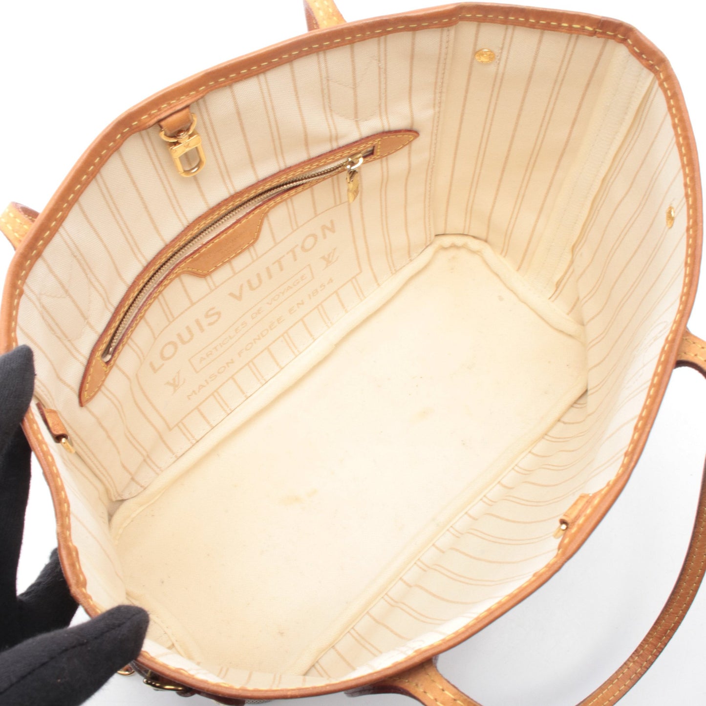 ネヴァーフルPM ダミエアズール ハンドバッグ トートバッグ PVC レザー ホワイト ルイヴィトン バッグ LOUIS VUITTON