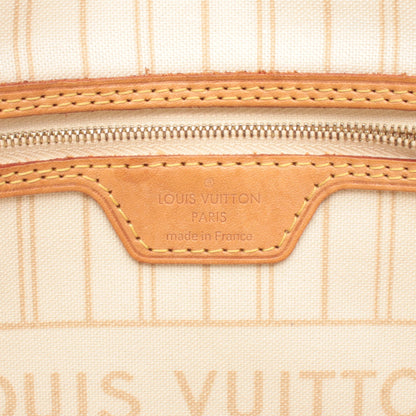 ネヴァーフルPM ダミエアズール ハンドバッグ トートバッグ PVC レザー ホワイト ルイヴィトン バッグ LOUIS VUITTON