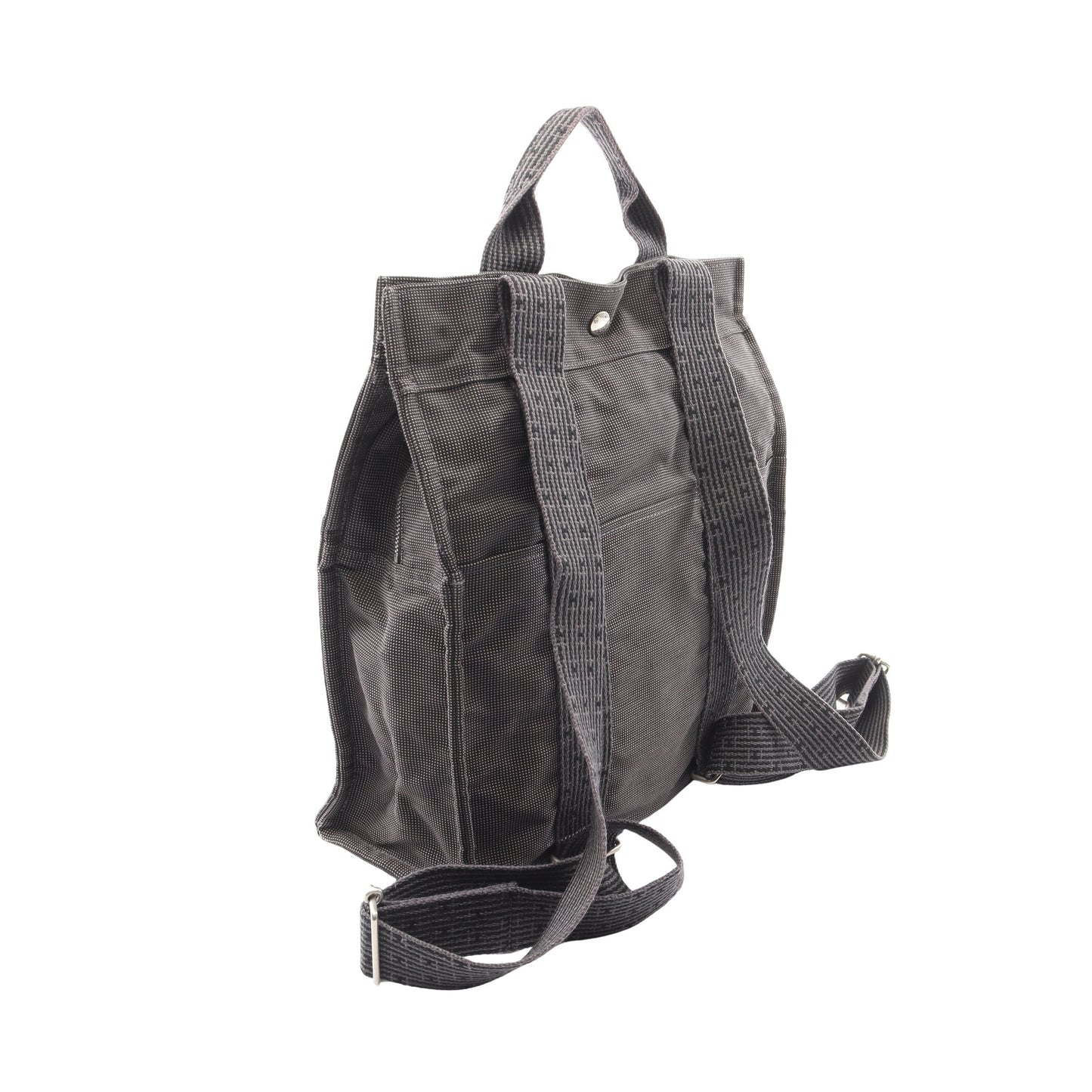 エールライン アドMM バックパック リュックサック ナイロンキャンバス ダークグレー シルバー金具 エルメス バッグ HERMES