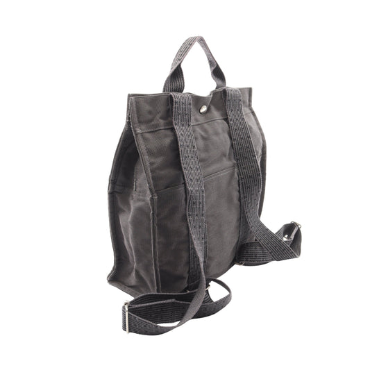 エールライン アドMM バックパック リュックサック ナイロンキャンバス ダークグレー シルバー金具 エルメス バッグ HERMES