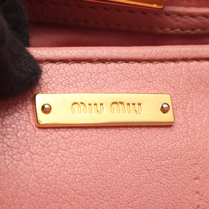 MADRAS マドラス 2WAY ハンドバッグ レザー ピンク ミュウミュウ バッグ miu miu