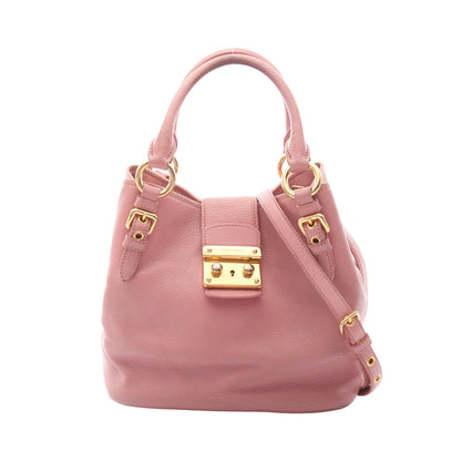MADRAS マドラス 2WAY ハンドバッグ レザー ピンク ミュウミュウ バッグ miu miu