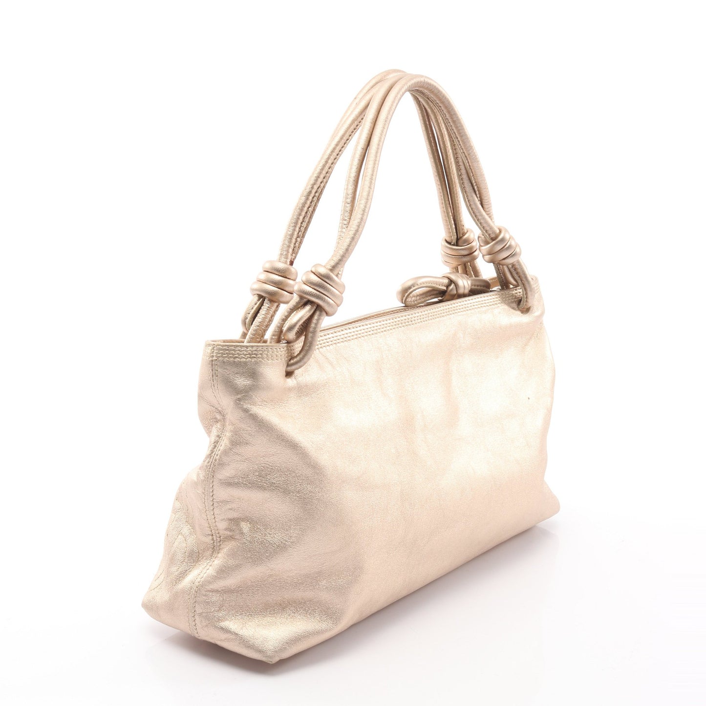 アナグラム ハンドバッグ レザー シャンパンゴールド ロエベ バッグ LOEWE