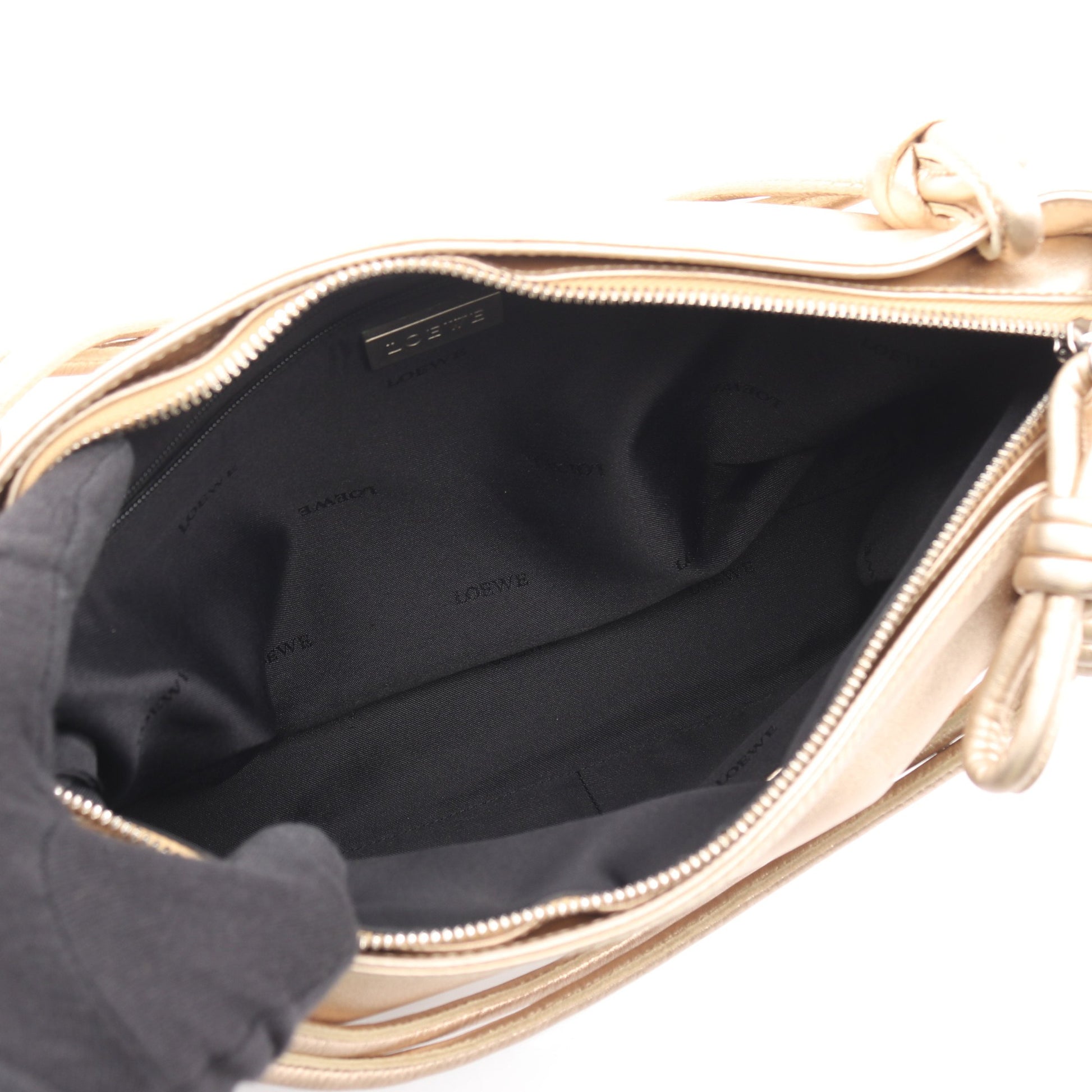アナグラム ハンドバッグ レザー シャンパンゴールド ロエベ バッグ LOEWE