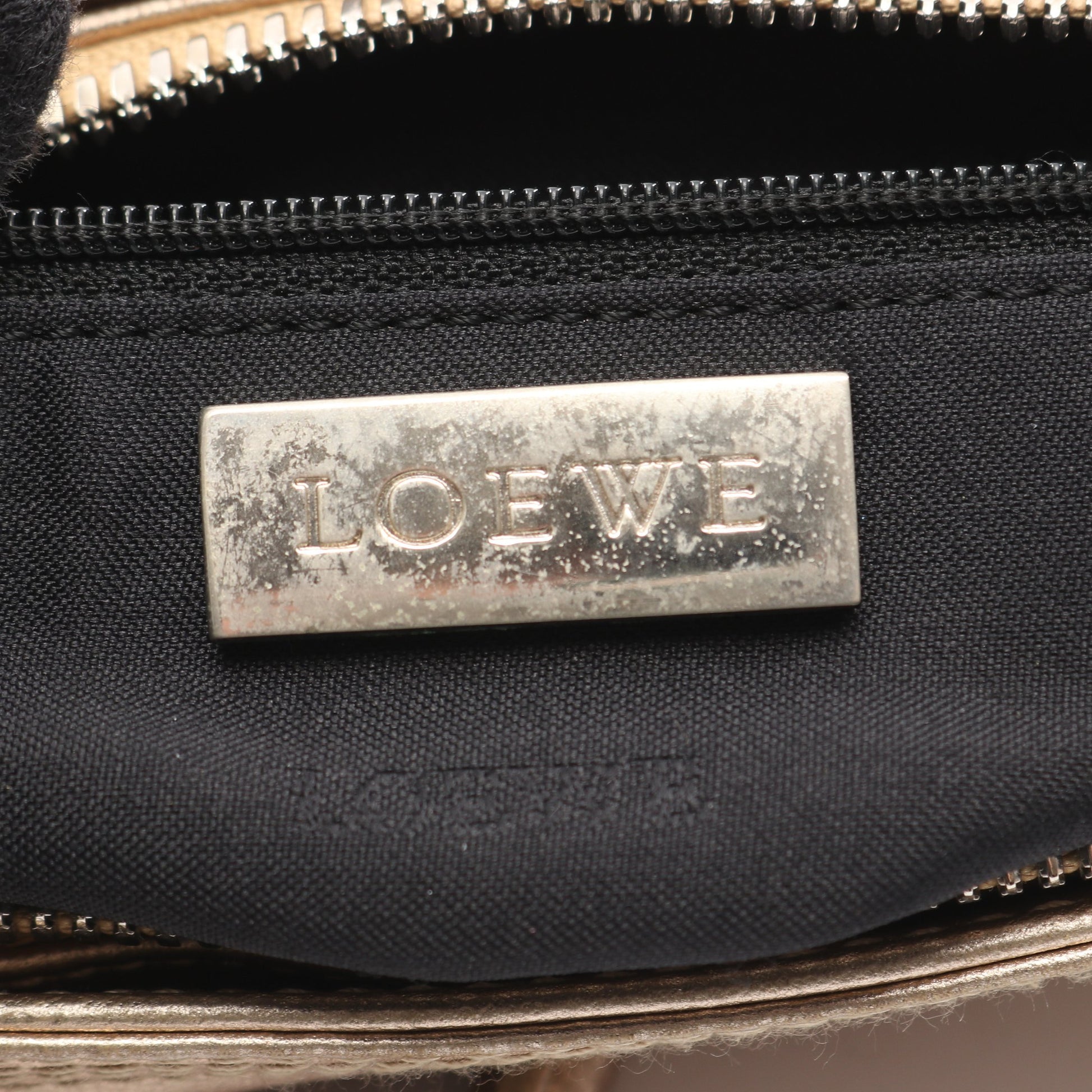 アナグラム ハンドバッグ レザー シャンパンゴールド ロエベ バッグ LOEWE