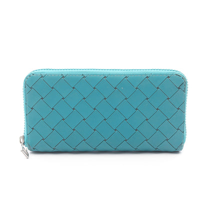 イントレチャート ラウンドファスナー長財布 ラバー ブルーグリーン ボッテガヴェネタ 財布・小物 BOTTEGA VENETA