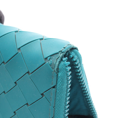 イントレチャート ラウンドファスナー長財布 ラバー ブルーグリーン ボッテガヴェネタ 財布・小物 BOTTEGA VENETA