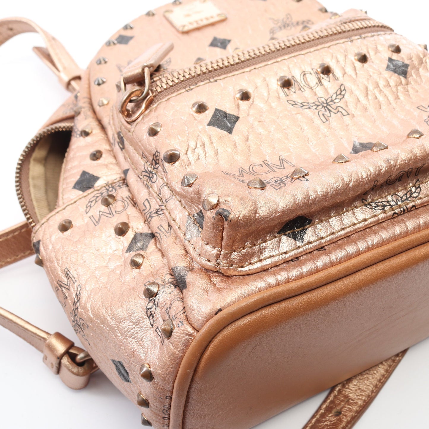 Bebebo Mini Backpack バックパック リュックサック レザー ピンクゴールド 2WAY エムシーエム バッグ MCM