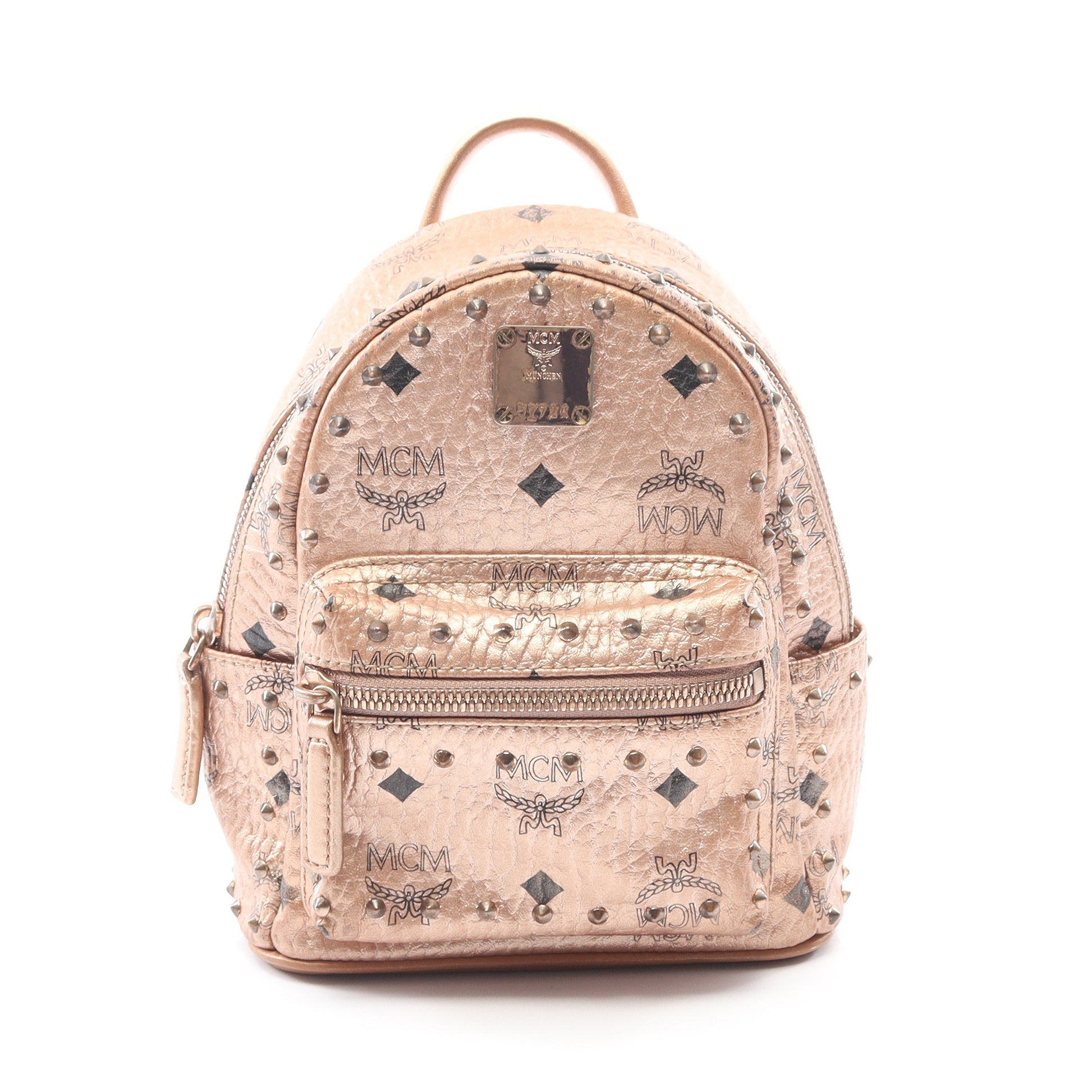 Bebebo Mini Backpack バックパック リュックサック レザー ピンクゴールド 2WAY エムシーエム バッグ MCM
