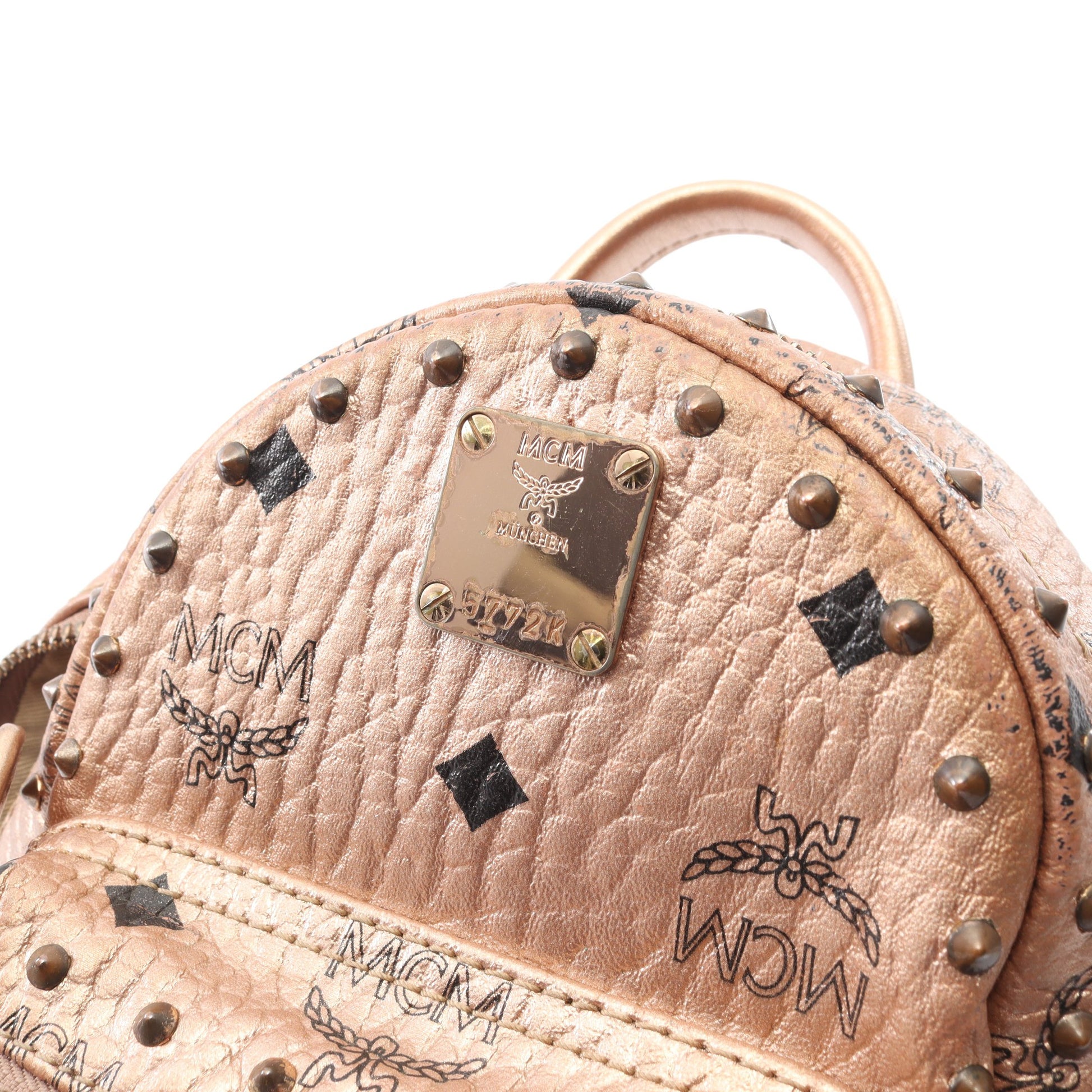 Bebebo Mini Backpack バックパック リュックサック レザー ピンクゴールド 2WAY エムシーエム バッグ MCM