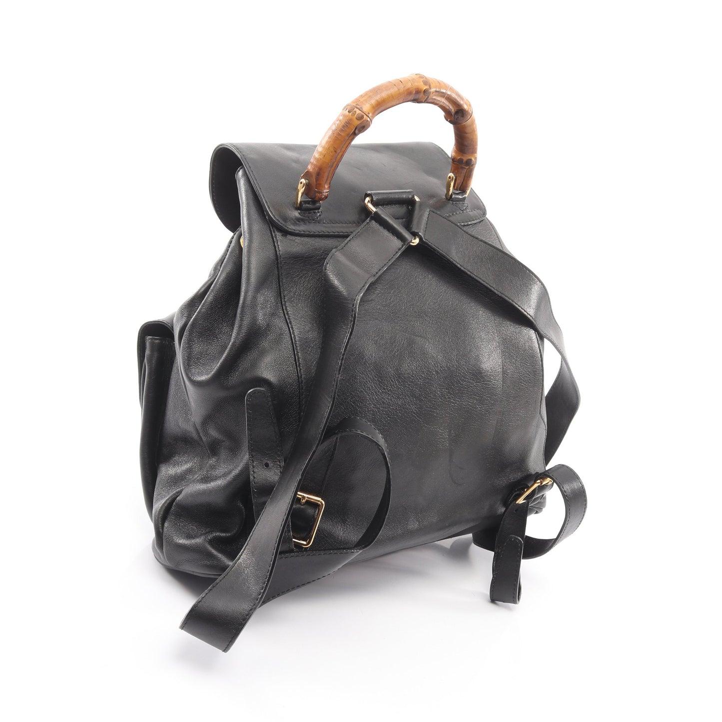 バンブー バックパック リュックサック レザー ブラック グッチ バッグ GUCCI