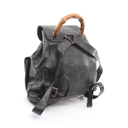 バンブー バックパック リュックサック レザー ブラック グッチ バッグ GUCCI