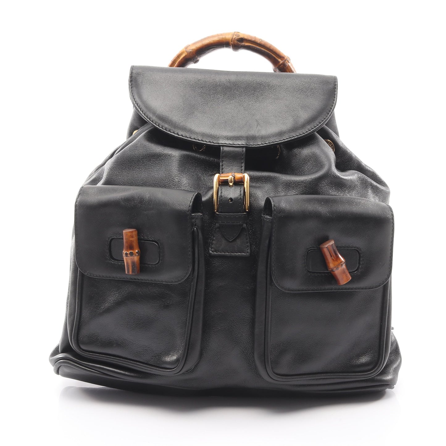 バンブー バックパック リュックサック レザー ブラック グッチ バッグ GUCCI