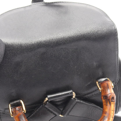 バンブー バックパック リュックサック レザー ブラック グッチ バッグ GUCCI
