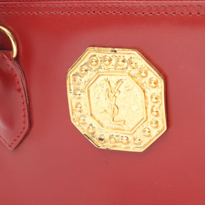 ハンドバッグ レザー レッド ヴィンテージ イヴサンローラン バッグ YVES SAINT LAURENT
