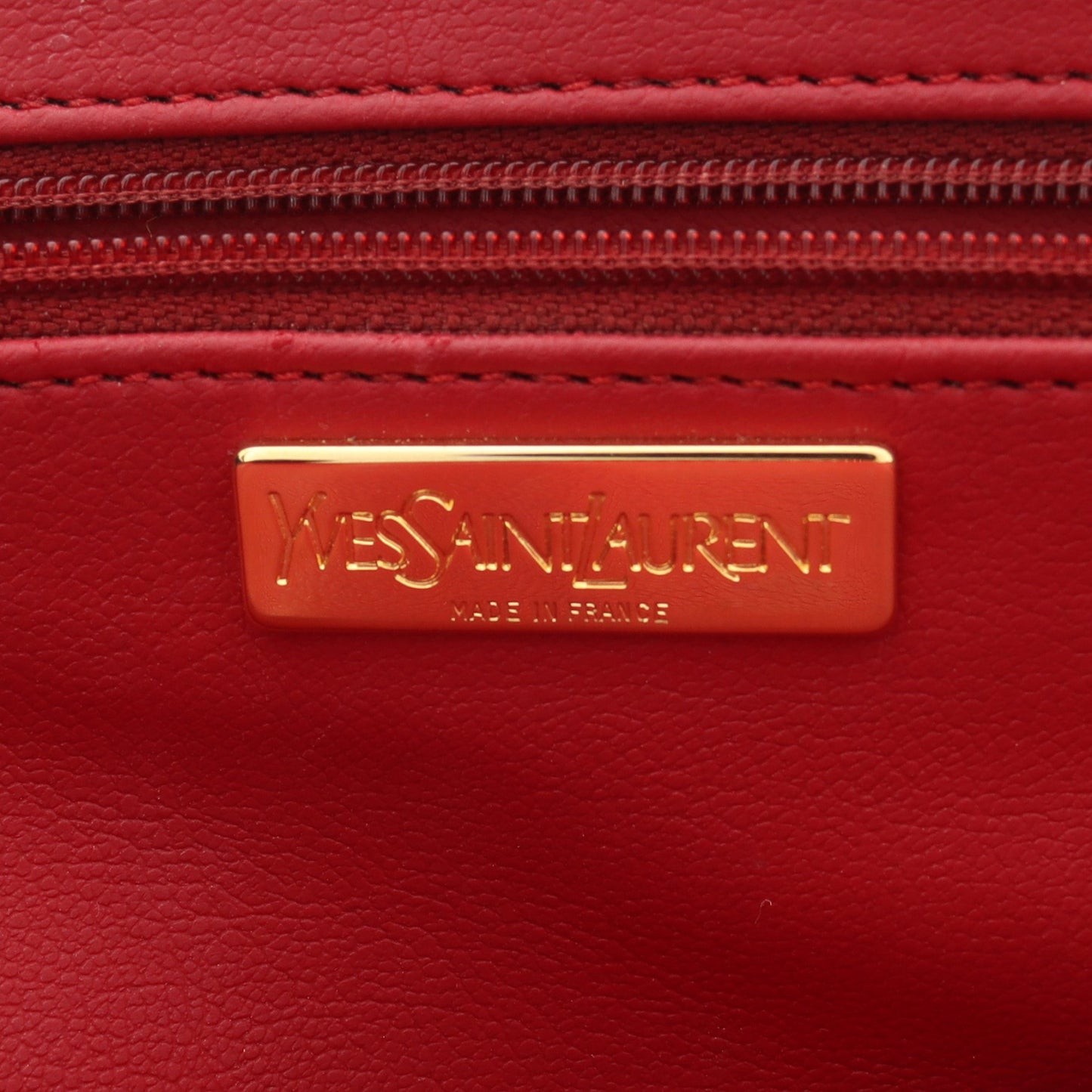 ハンドバッグ レザー レッド ヴィンテージ イヴサンローラン バッグ YVES SAINT LAURENT