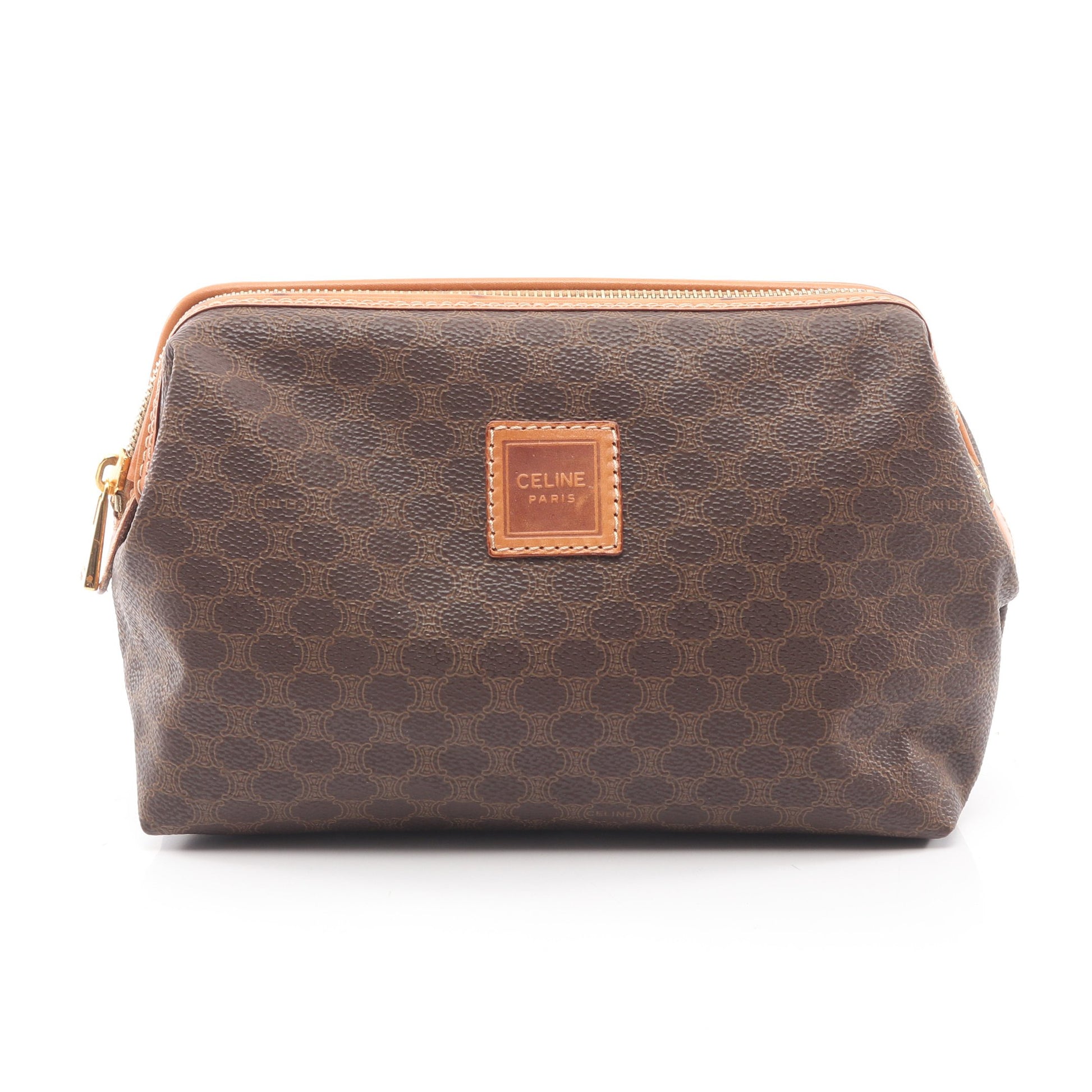 マカダム ポーチ PVC レザー ダークブラウン ブラウン セリーヌ 財布・小物 CELINE