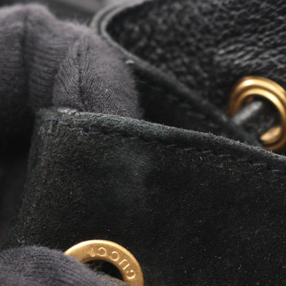 バンブー バックパック リュックサック スエード レザー ブラック グッチ バッグ GUCCI