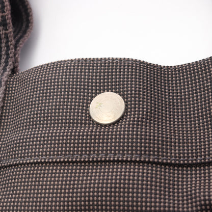 エールラインMM ハンドバッグ トートバッグ ナイロンキャンバス ダークグレー シルバー金具 エルメス バッグ HERMES