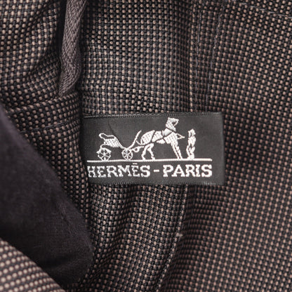 エールラインMM ハンドバッグ トートバッグ ナイロンキャンバス ダークグレー シルバー金具 エルメス バッグ HERMES