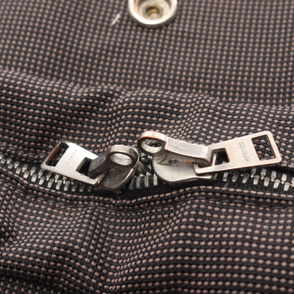 エールラインMM ハンドバッグ トートバッグ ナイロンキャンバス ダークグレー シルバー金具 エルメス バッグ HERMES